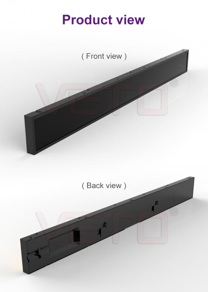 China estiró la señalización estrecha Supplier03 de Digitaces del estante de la exhibición del LCD de la barra