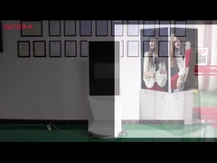 El doble interior echó a un lado la señalización de Digitaces quiosco derecho del piso opcional de 43 pulgadas