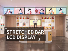 VETO 1920X360 de alto brillo Estante digital de borde publicidad digital señalización pantalla de televisión