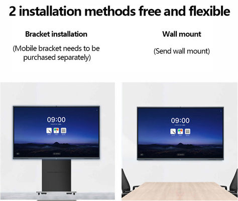 Display de pantalla plana interactivo de 65 75 86 pulgadas