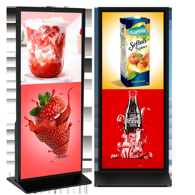 70 pulgadas de interior de pantalla táctil Totem, ángulo visual de 178 ° LCD publicidad quiosco