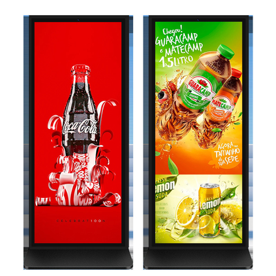 Quiosco de señalización digital de 75 pulgadas de pantalla completa de pie 86 pulgadas con resolución 4K