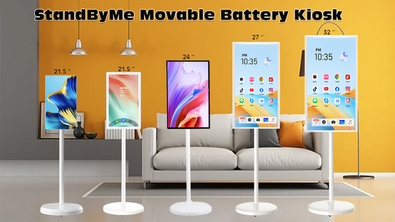 Televisión portátil inteligente inalámbrica de 21,5-32 pulgadas HD Android Interactivo con pantalla LCD táctil con soporte de batería de 5H o 9H
