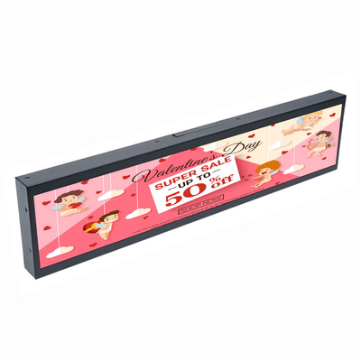 VETO Display LCD de barra de tamaño personalizado Ultra Wide Shelf Edge Strip Screen HD Digital Signage Panel LCD extendido