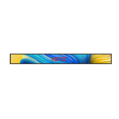 VETO Ultra Wide Shelf Edge Extensible Bar Display Lcd de 23.1 24 27 28 pulgadas En el interior de la publicidad El jugador de pantalla para el supermercado