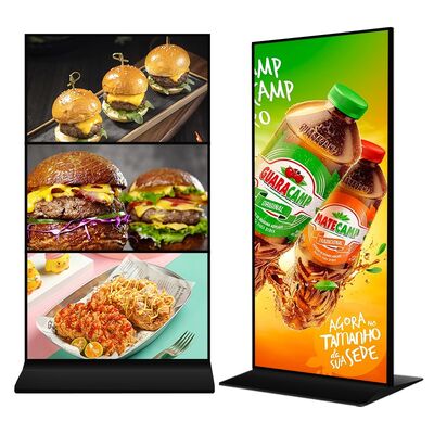 Calidad VETO 4K pantalla completa Android LCD de publicidad con 450 nit de brillo de suelo de señalización digital de pie fábrica