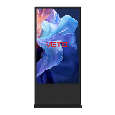 Calidad VETO 32-86 pulgadas de señalización digital de pie en el piso con resolución 4K Android OS y toque infrarrojo para publicidad en interiores Fábrica
