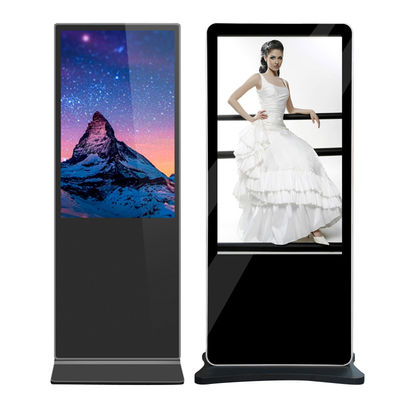 VETO 43 50 55 pulgadas 4K LCD Publicidad Vertical Digital Quiosco piso de pie pantalla táctil señalización digital