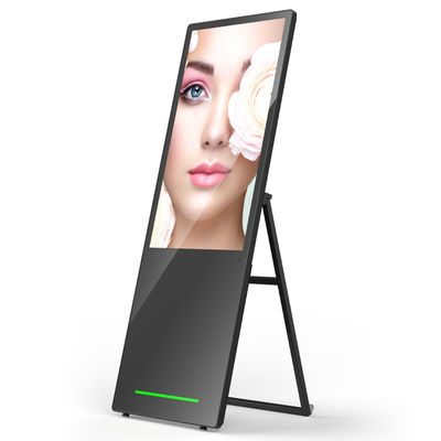 Máquina de publicidad plegable de cartelería LCD portátil de 43 pulgadas con batería
